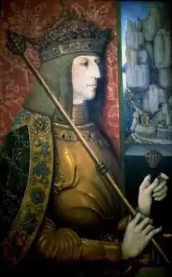 Максиміліан I (1459-519) — 31-й імператор Священної Римської імперії (1508—1519). Король Німеччини (1486—1519). Герцог Штирійський, Каринтійський, Крайнський, ерцгерцог Австрійський (з 1493).